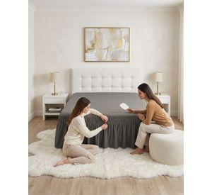 Faldón De Cama King Cubre Base Con Pliegues