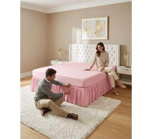 Faldón De Cama King Cubre Base Con Pliegues 06
