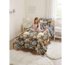 Quilt Cubrecamas Ligero Verano Efecto 5D Plaza y Media PM12