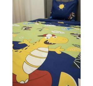 Juego de Sábanas niña niño infantil plaza y media Dino