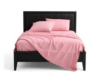 Sábana 1.5 Plazas Algodón | 800 Hilos Lisas Premium Rosado