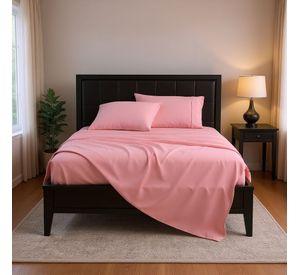 Sábana 1.5 Plazas Algodón | 800 Hilos Lisas Premium Rosado