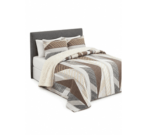 Cubrecama Quilt Sherpa 1.5 - Varios Modelos W.m G Rosado Tonos Neutros Y Patrones Elegantes