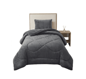 COBERTOR DE INVIERNO CON CHIPORRO RELIEVE LINEAS ELEGANTE UNICOLOR 1.5 P TFI