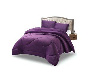 Cubrecama plush con chiporro Acolchado liso 2 plazas blanco