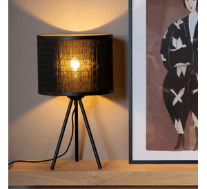 Lámpara de Mesa Tagalog Negro Ø26-1xE27