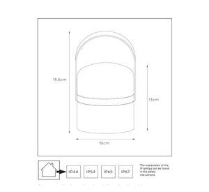 LAMPARA DE MESA MINI JOE LED RECARGABLE VERDE Ø10CM