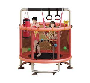 Mini Trampolín Cama Elástica 1.4M con 5 Juguetes Rojo