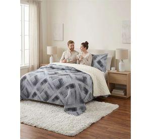 Juego De Cubrecama Sherpa Calidez Superior Con Sabanas 2 Plazas m2