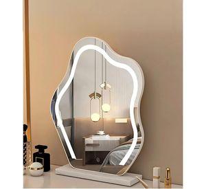 Espejo Decorativo Maquillaje Luz Mesa Táctil LED Jhn