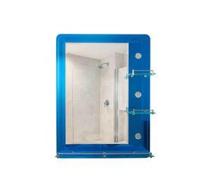 Espejo con Repisas Rectangular Blue 80x60 cm