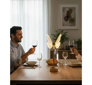 Lámpara Mesa Decorativa Mariposa Alas Iluminadas LED Jhn