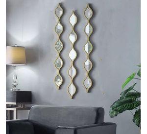 Set 3 Espejo Pared Adorno Decorativo Diseño Árabe Hogar Jhn