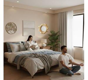 Set 2 Espejo Decorativo Pared Pétalo Flor Remolino Jhn