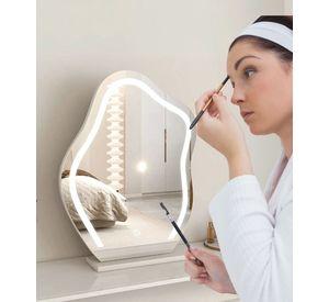 Espejo Decorativo Maquillaje Luz Mesa Táctil LED Jhn