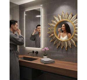 Espejo Decorativo Pared Rayos Sol Resistente Moderno Jhn