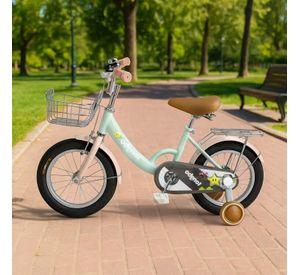 Bicicleta Niña Infantil De Paseo Little Star Rueditas Aro 16