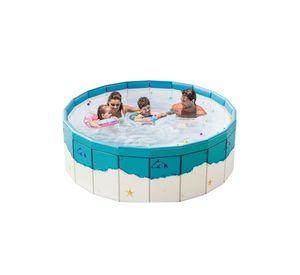 Piscina Plegable PVC Duro 160x40cm Extra Grande Agua y Pelotas