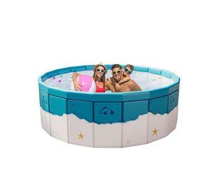 Piscina Plegable PVC Duro 160x40cm Extra Grande Agua y Pelotas