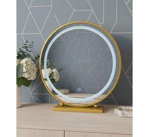 Espejo Decorativo Mesa Panel Táctil Luz LED Hogar Jhn