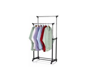 Perchero Doble Organizador Colgador Ruedas