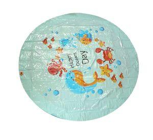 Piscina Alfombra Lanza Agua Xl Niños Cascada 170 Cm Peces