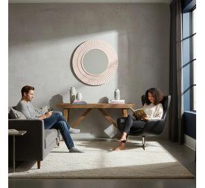 Espejo Decorativo Pared Moderno Diseño Ondas Radiales Jhn