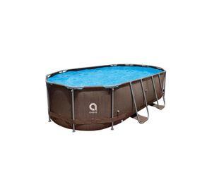 Piscina estructural ovalada Avenli 4.27x2.75x1 m 8 m³ marrón oscuro