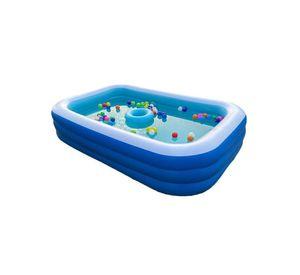 Piscina Inflable Familiar 200x125x50cm Fondo Antideslizante + Inflador