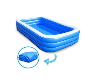 Piscina Inflable Familiar 200x125x50cm Fondo Antideslizante + Inflador