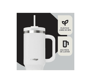 Vaso Tumbler Contigo Streeterville 1182 ml Frio Blanco