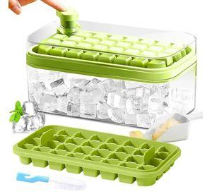 Cubetera Hielo 2 en 1 Contenedor + 2 Bandejas Para Hielo y Palita