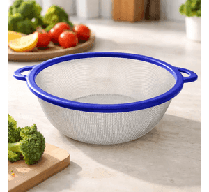 Colador De Cocina Malla Metelica 26cm Con Asas