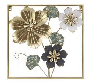 Cuadro Decorativo Pared Flores Escultura Realista Jhn