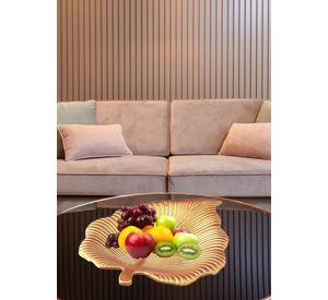 Set 3 Plato Base Decorativo Hoja Tropical Mesa Frutero Jhn