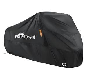 Funda De Bicicleta Y Moto Con Elásticos Y Correa Impermeable - Negro