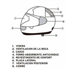 Casco Full Face Bx603 Talla M Flat Black Certificado DOT