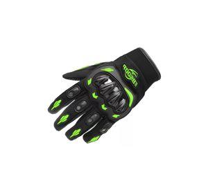 Guantes de moto protección invierno impermeables, talla XL, color verde