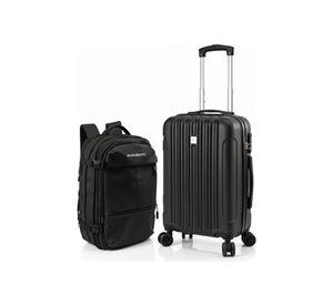 Set Maleta Garmento 10kg Mochila Impermeable 32l Usb Negro Maleta 10kg Con Mochila 32l