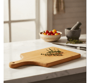 Set X3 Tabla De Bamb Para Picar Y Servir Con Mango 30x20cm