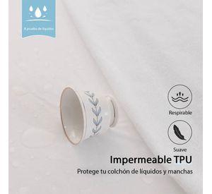 Cubrecolchón Queen | Protector Impermeable 2.0 Plazas Blanco