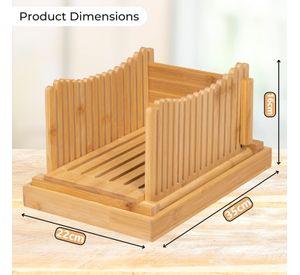 Cortador De Pan De Bambú Con Cuchillo De Acero Inoxidable Bamboo
