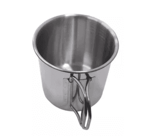 Taza Portátil Acero Inoxidable Mosquetón Vaso Camping