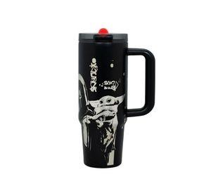 Mug Termico 30 Oz Black Star Wars Mandalorian Yoda