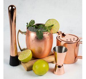 Jarra Moscow Mule Liso 500ml Cobre Acero Inoxidable Lugano