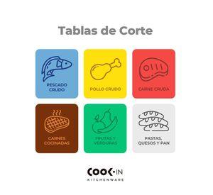 TABLA DE CORTE BLANCA 51X38 cm -Cook in
