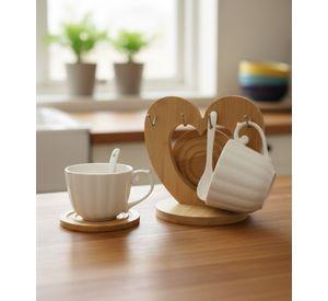 Set 2 Tazas Soporte Exhibición Decorativo Funcional Jhn