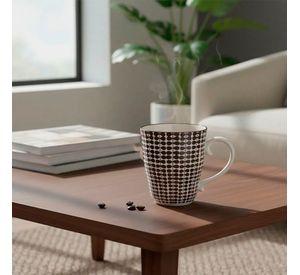 Set 4 Taza O Mug De Porcelana Blanco Y Negro