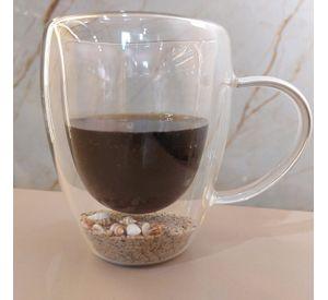Taza Para Café Té Doble Fondo Diseño Arena del Mar