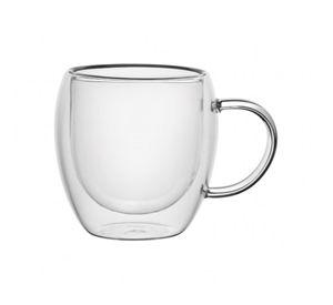 Set 2 Pzs Tazas Doble Pared 220ml Borosilicato Viena Lugano